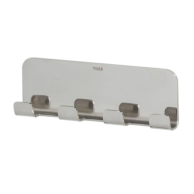 Tiger Colar Multi Towel Hook - Polished Stainless Steel Large Image