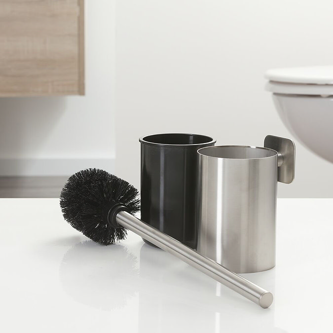 Tiger Colar Toilet Brush & Holder - Brushed Stainless Steel  additional Large Image