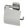 Tiger Colar Toilet Paper Holder with Cover - Polished Stainless Steel  In Bathroom Large Image