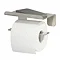 Tiger Colar Toilet Roll Holder with Shelf - Brushed Stainless Steel Large Image