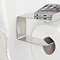 Tiger Colar Toilet Roll Holder with Shelf - Polished Stainless Steel Newest Large Image
