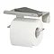 Tiger Colar Toilet Roll Holder with Shelf - Polished Stainless Steel Large Image