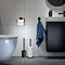 Tiger Tune Freestanding Spare Toilet Roll Holder - Brushed Black Metal/Black Feature Large Image
