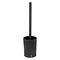 Tiger Tune Freestanding Toilet Brush & Holder - Brushed Black Metal/Black Large Image