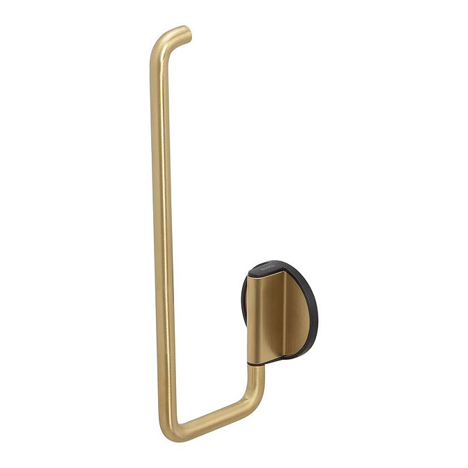 Tiger Tune Spare Toilet Roll Holder - Brushed Brass/Black Standard Large Image