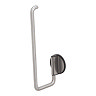 Tiger Tune Spare Toilet Roll Holder - Brushed Stainless Steel/Black Standard Large Image
