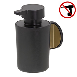 Tiger Tune Swivel Soap Dispenser - Brushed Brass/Black Medium Image