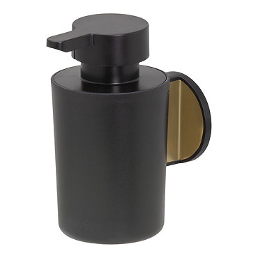 Tiger Tune Swivel Soap Dispenser - Brushed Brass/Black  Profile Large Image