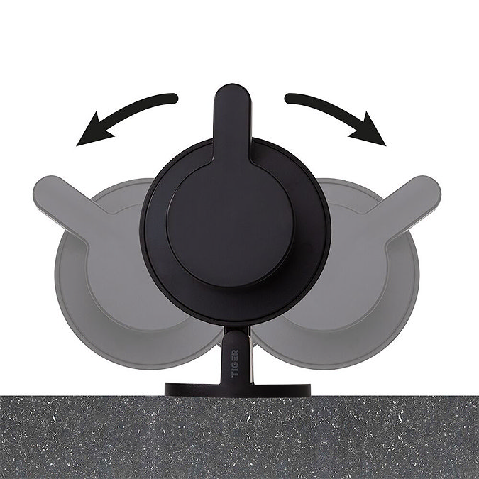 Tiger Tune Swivel Soap Dispenser - Brushed Stainless Steel/Black Standard Large Image