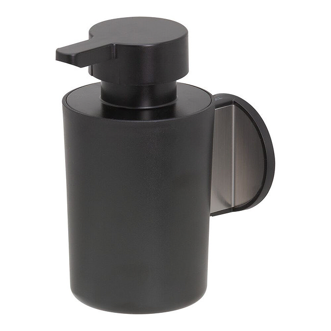 Tiger Tune Swivel Soap Dispenser - Brushed Stainless Steel/Black Large Image