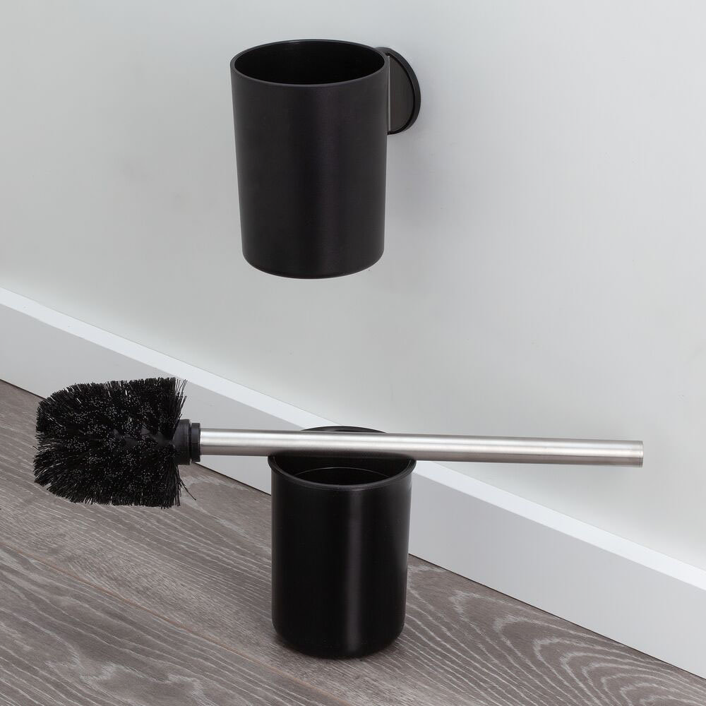 Tiger Tune Swivel Toilet Brush & Holder - Brushed Stainless Steel/Black  additional Large Image