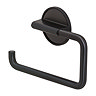 Tiger Tune Toilet Roll Holder - Brushed Black Metal/Black  Standard Large Image