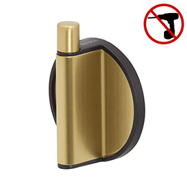 Tiger Tune Towel Hook - Brushed Brass/Black Medium Image