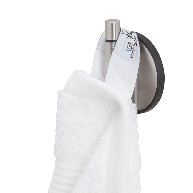 Tiger Tune Towel Hook - Brushed Stainless Steel/Black  Standard Large Image