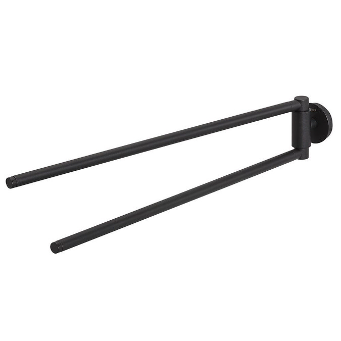 Tiger Urban Double Swivel Towel Rail - Black Feature Large Image