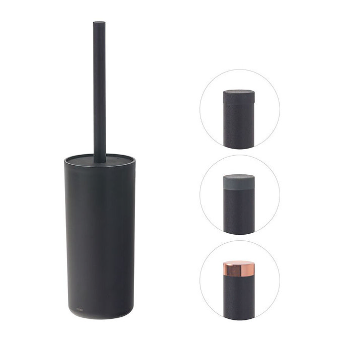 Tiger Urban Freestanding Toilet Brush & Holder - Black Profile Large Image