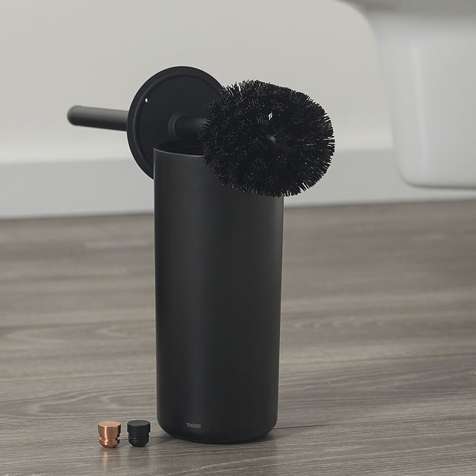 Tiger Urban Freestanding Toilet Brush & Holder - Black Standard Large Image