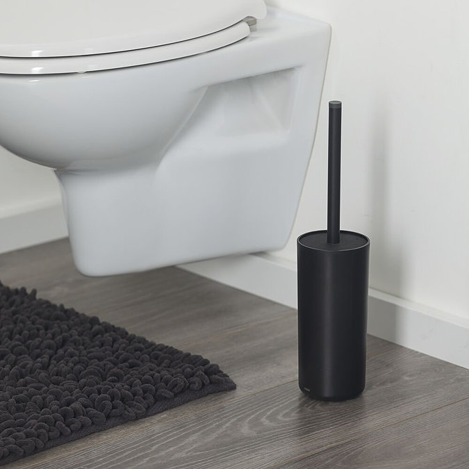 Tiger Urban Freestanding Toilet Brush & Holder - Black In Bathroom Large Image