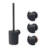 Tiger Urban Toilet Brush & Holder - Black  Feature Large Image