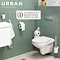 Tiger Urban Toilet Brush & Holder - White  Profile Large Image