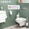 Tiger Urban Toilet Brush & Holder - White Profile Large Image