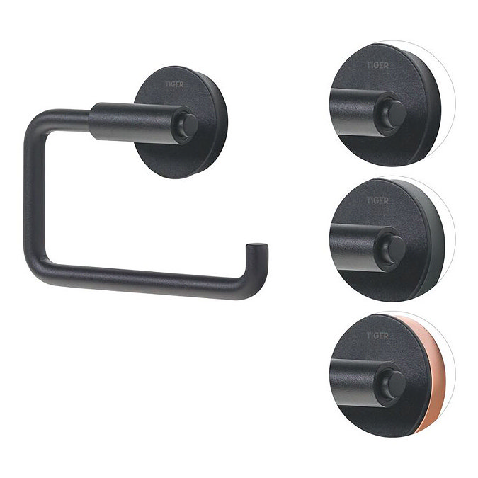 Tiger Urban Toilet Roll Holder - Black Feature Large Image