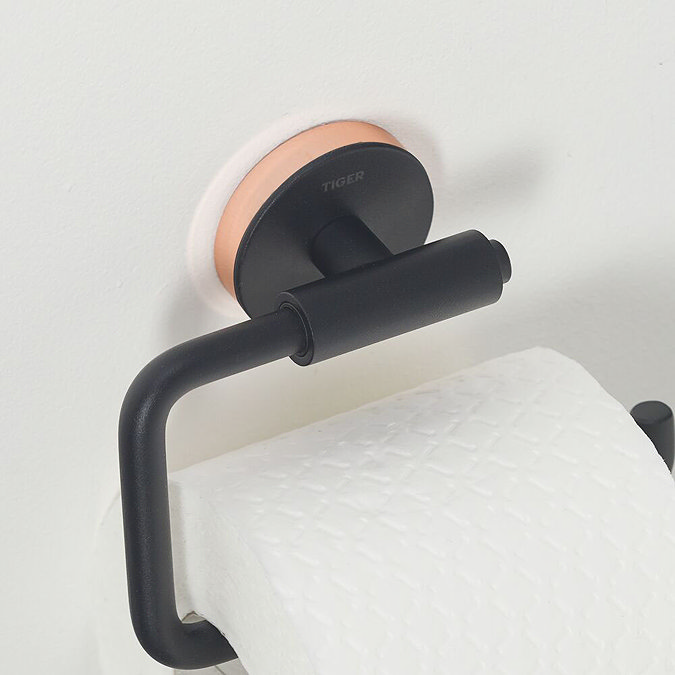 Tiger Urban Toilet Roll Holder - Black  In Bathroom Large Image