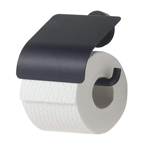 Tiger Urban Toilet Roll Holder with Cover - Black Large Image