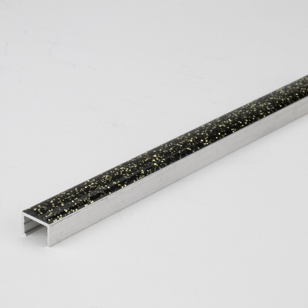 Tile Rite 10 x 10mm Black Glitter Listello Tile Trim