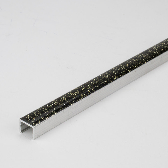Tile Rite 10 x 10mm Black Glitter Listello Tile Trim