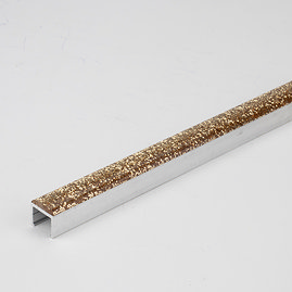 Tile Rite 10 x 10mm Gold Glitter Listello Tile Trim