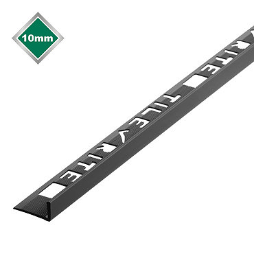 Tile Rite 10mm Black L-Shape PVC Tile Trim  Profile Large Image