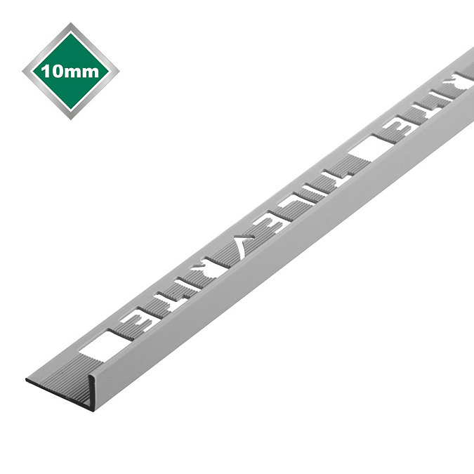 Tile Rite 10mm Grey L-Shape PVC Tile Trim - 2.44m Length