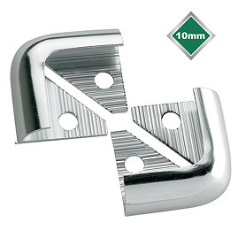 Tile Rite 10mm Polished Silver Tile Trim Corners (Pair)