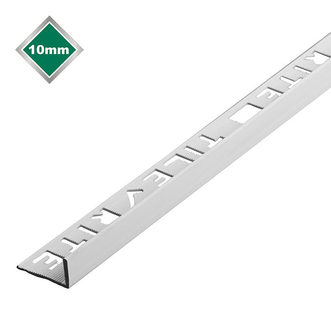 Tile Rite 10mm White L-Shape PVC Tile Trim - 2.44m Length