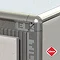 Tile Rite 12mm Polished Silver Tile Trim Corners (Pair) Profile Large Image