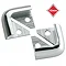 Tile Rite 12mm Polished Silver Tile Trim Corners (Pair) Large Image