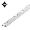 Tile Rite 15mm White L-Shape PVC Tile Trim - 2.44m Length