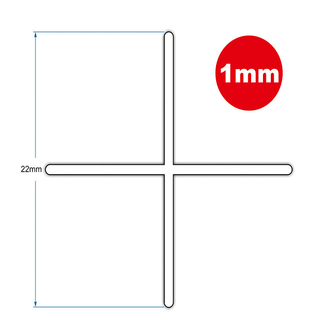 Tile Rite 1mm Long Leg Tile Spacers (Pack of 500) Feature Large Image
