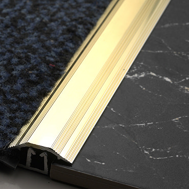 Tile Rite 2600mm Carpet to Tile Trim - Gold  Profile Large Image
