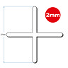 Tile Rite 2mm Long Leg Tile Spacers (Pack of 250)  Feature Large Image