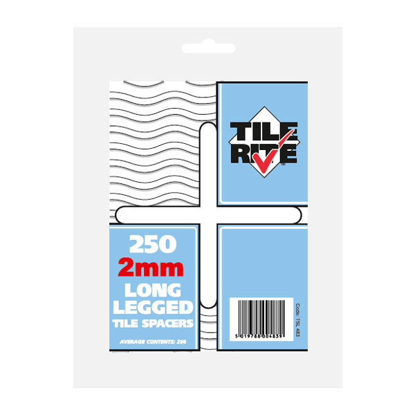 Tile Rite 2mm Long Leg Tile Spacers (Pack of 250) Large Image