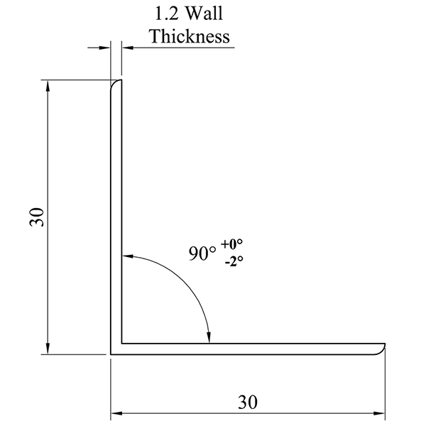 Tile Rite 30mm Black Corner Guard Tile Trim
