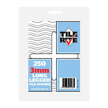 Tile Rite 3mm Long Leg Tile Spacers (Pack of 250)  Profile Large Image