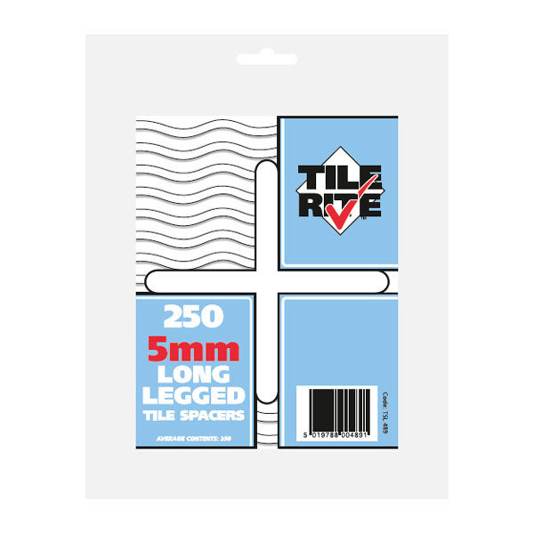 Tile Rite 5mm Long Leg Tile Spacers (Pack of 250) Large Image