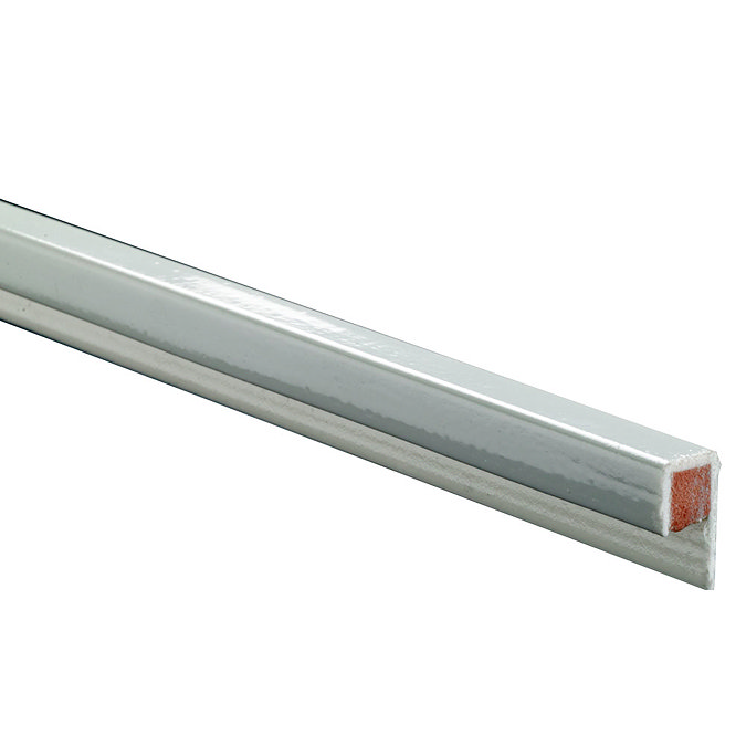 Tile Rite 6mm White High Gloss Square Tile Trim Profile Large Image