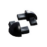 Tile Rite 9.5mm Black PVC Tile Trim Corners (Pair)  Profile Large Image