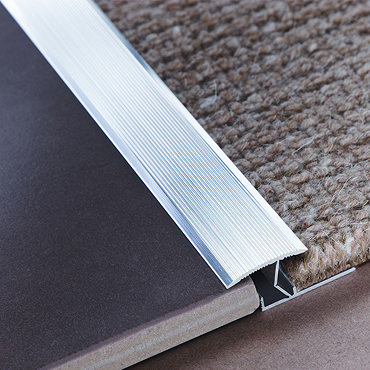 Tile Rite 910mm Carpet to Tile Threshold Strip - Silver  Profile Large Image