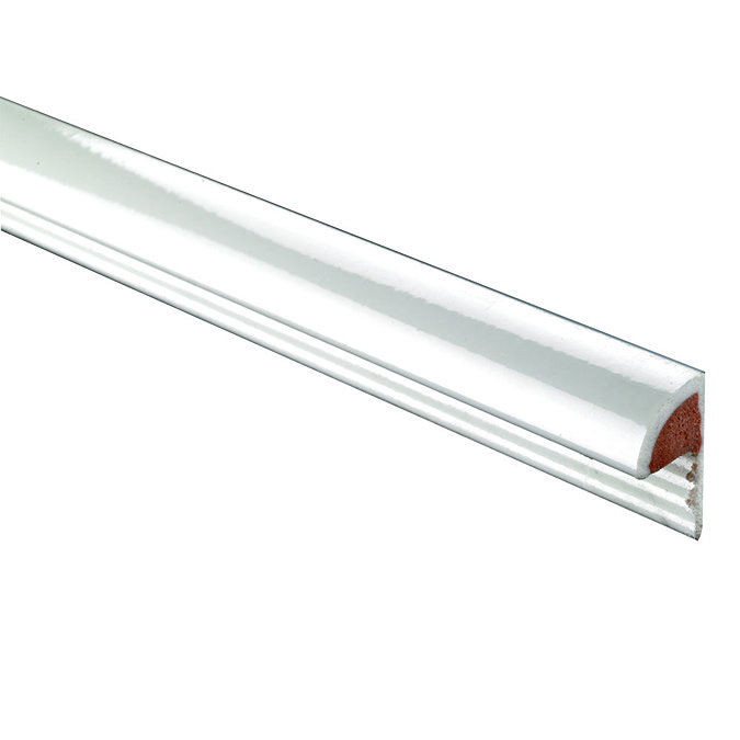 Tile Rite 9mm White High Gloss Round Tile Trim Profile Large Image