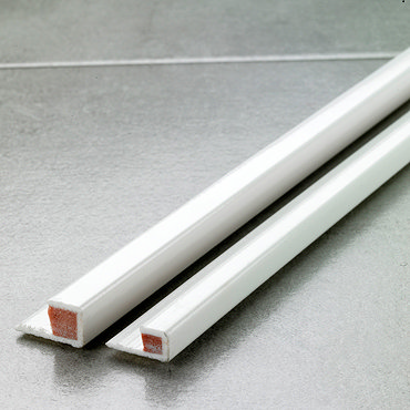 Tile Rite 9mm White High Gloss Square Tile Trim  Profile Large Image